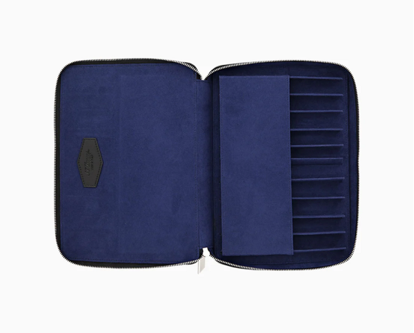 Калъф за 10 пишещи S.T.Dupont LINE D BLACK LEATHER CASE FOR 10 PENS 7112