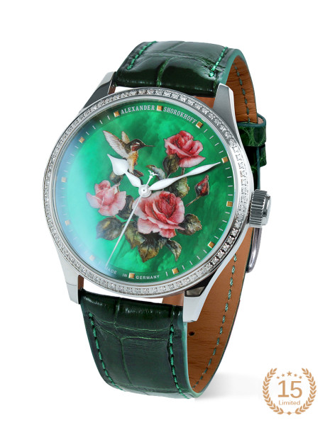 часовник alexander shorokhoff colibri 2 as la01 cbr5 d зелен циферблат 3d classicwatches.bg