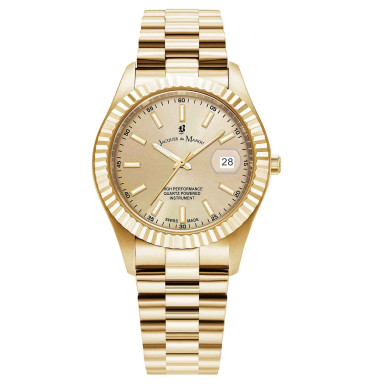 Часовник Jacques Du Manoir Inspiration Business Date Gold Tone JWG03002