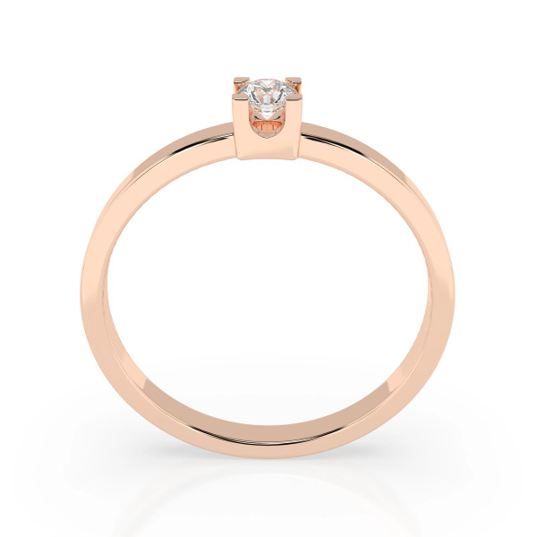 Cara пръстен с диамант 0.10 ct – ЗЛАТНО БИЖУ 14К K101-10036R(3.0)/14K