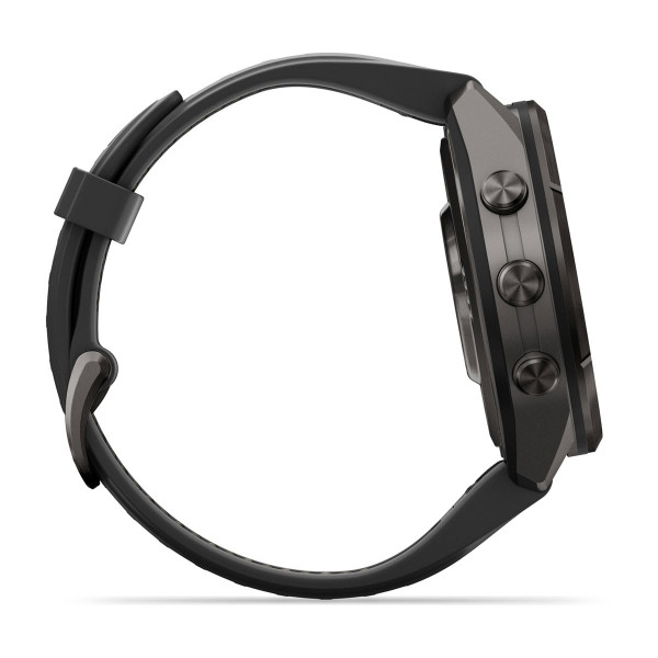 Garmin Fenix 9 Pro inReach Carbon Gray DLC Titanium с Black/Pebble Grey силиконова каишка 010-04335-11