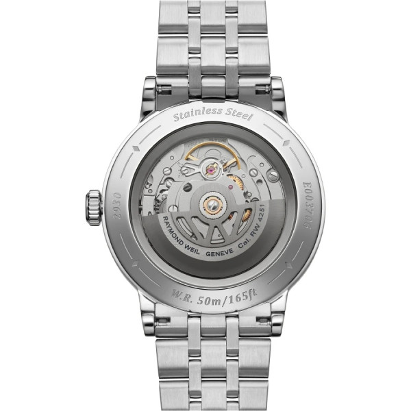 raymond weil millesime автоматичен 39 мм прозрачен заден капак classicwatches.bg
