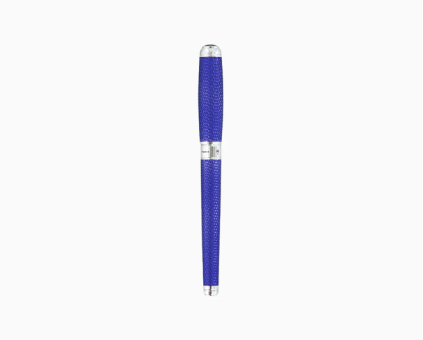 Писалка S.T.Dupont LINE D LARGE OCEAN BLUE AND PALLADIUM LACQUERED FIREHEAD GUILLOCHE 410001L