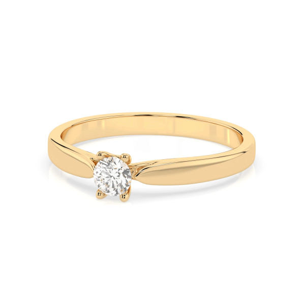 Cara пръстен с диамант 0.15 ct – ЗЛАТНО БИЖУ 14К K101-10046Y(3.4)/14K