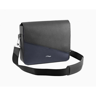 Чанта S.T.Dupont NEO CAPSULE MESSENGER BAG NAVY BLUE/BLACK GRAINED 181344