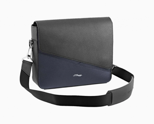 Чанта S.T.Dupont NEO CAPSULE MESSENGER BAG NAVY BLUE/BLACK GRAINED 181344
