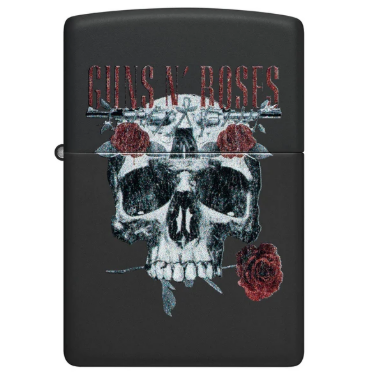 LIGHTER ZIPPO - GUNS N' ROSES, FLOWER SKULL DESIGN