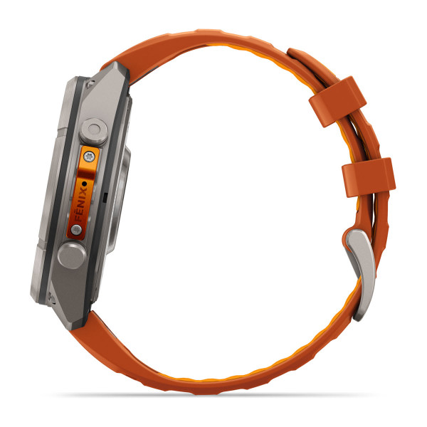 Garmin Fenix 9 Pro inReach Titanium с Autumn Orange/Spark Orange силиконова каишка 010-04336-01