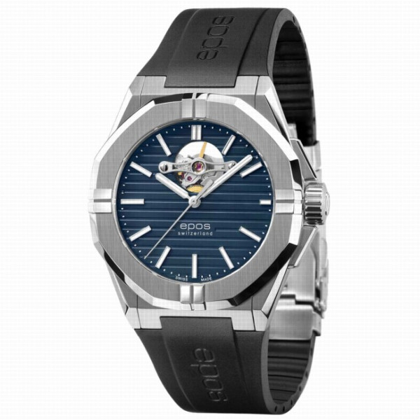 часовник epos 3506.133.20.16.55 автоматичен open heart син циферблат classicwatches.bg