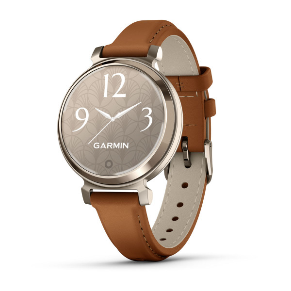 Garmin Lily 2 Classic Cream Gold with Tan leather strap 010-02839-72