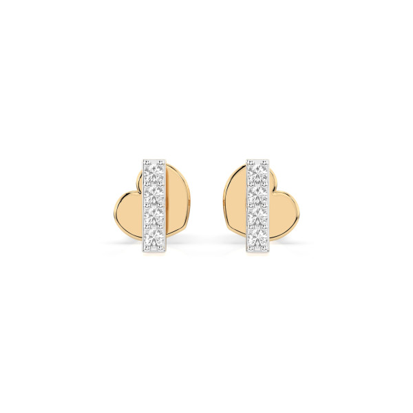 Cara обеци с диаманти 0.08 ct – ЗЛАТНО БИЖУ 14К K102-10069Y/14K