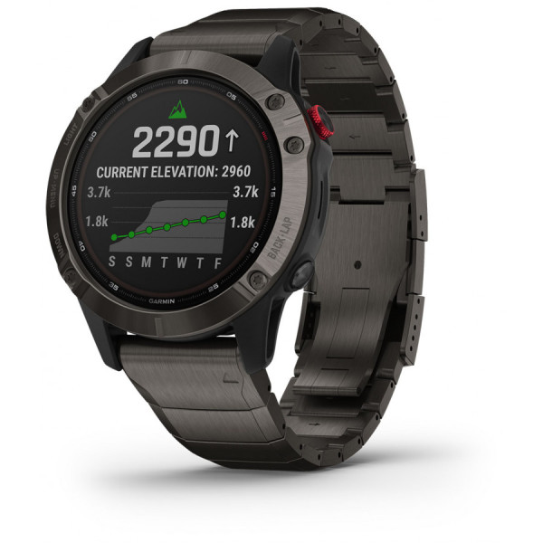 GARMIN FENIX 6 PRO SOLAR CARBON  GREY DLC 47MM 010-02410-23