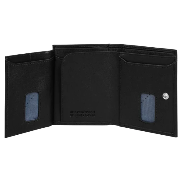 Калъф за карти и документи Bugatti - Secure Slim, 7 CC, черен