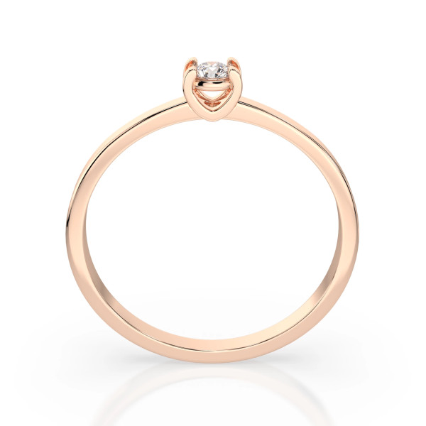 Cara пръстен с диамант 0.10 ct – ЗЛАТНО БИЖУ 14К K101-10022R(3.0)/14K