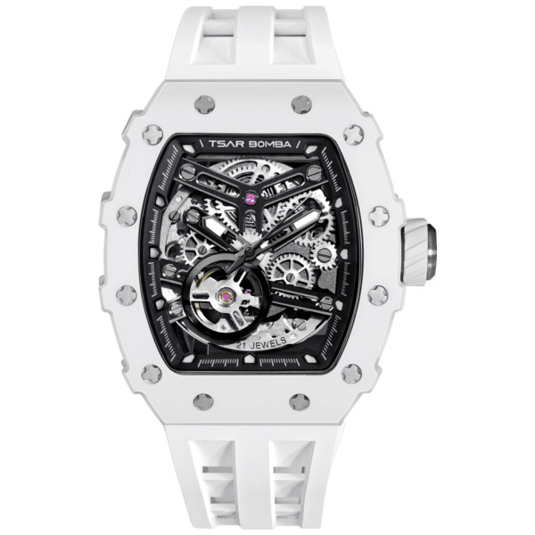 TSAR BOMBA T-Elemental Automatic Ceramic White Black TB8208C-07