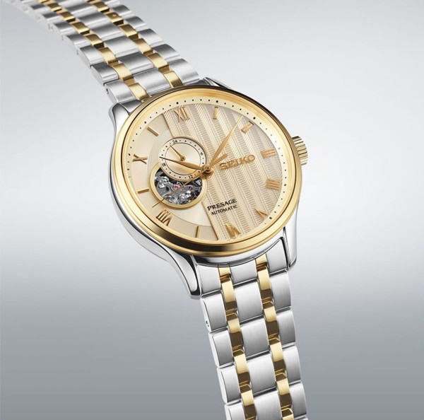 часовник мъжки автоматичен seiko presage ssa464j1 със златист циферблат ClassicWatches.bg
