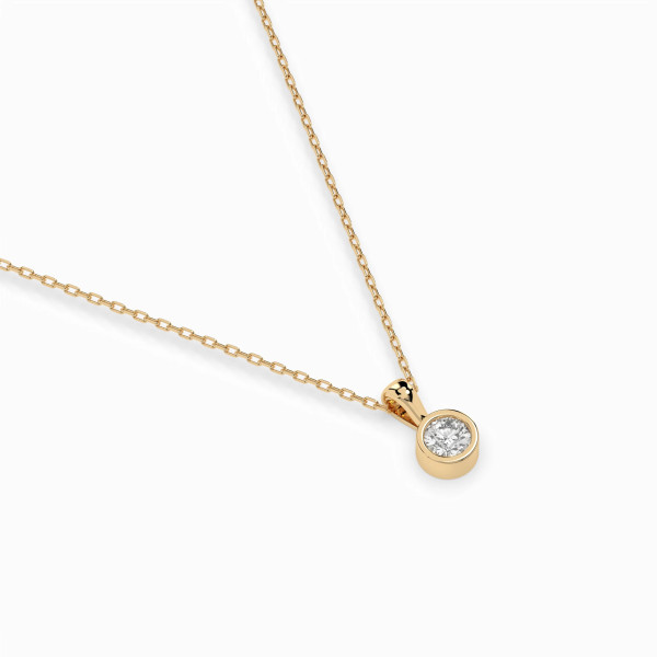 Cara колие с диамант 0.10 ct – ЗЛАТНО БИЖУ 14К K104-10010Y(3.0)/14K