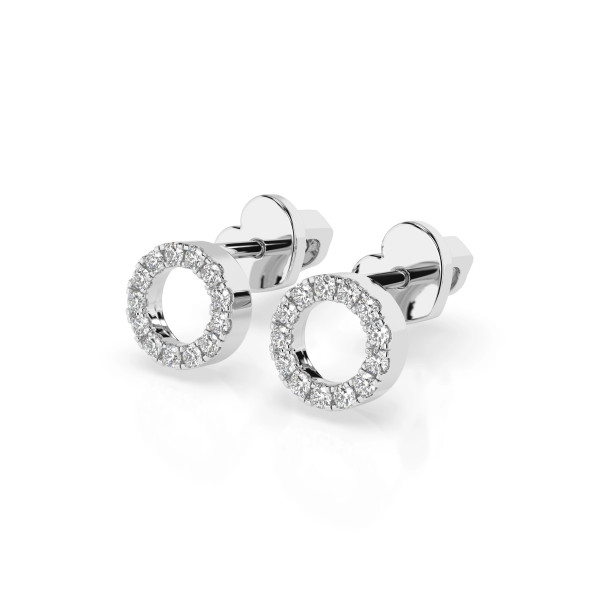 Cara обеци с диаманти 0.16 ct – ЗЛАТНО БИЖУ 14К K102-10055W/14K