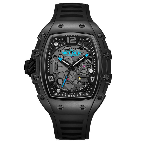 часовник welder w75 wrt1006 автоматичен скелетон черен корпус classicwatches.bg
