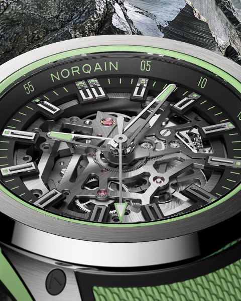 Norqain Wild One Skeleton Titanium Mint Green N3000.26T01.B01