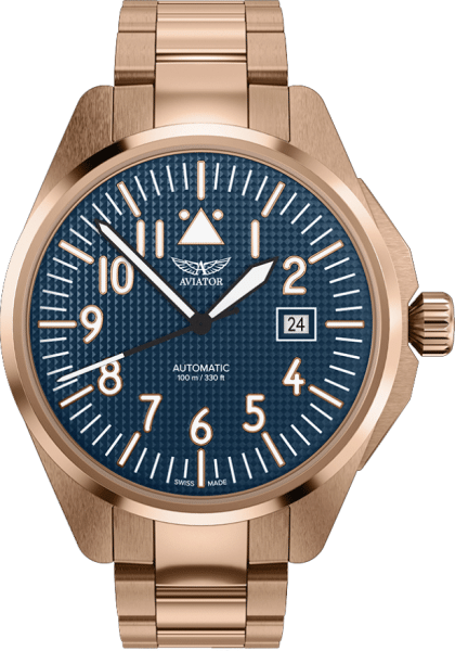 часовник aviator v 3 39 2 335 5 син текстуриран циферблат classicwatches.bg