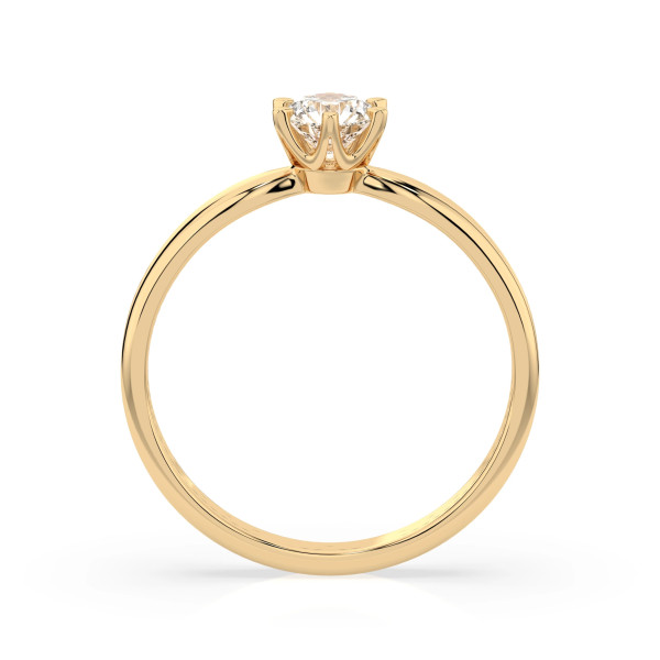 Cara пръстен с диамант 0.30 ct GIA сертификат – ЗЛАТНО БИЖУ 14К K101-10040Y(4.2)/14K