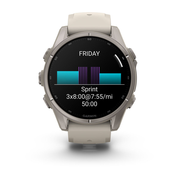 Garmin Fenix 9 Titanium с Fog Grey силиконова каишка 010-04761-01
