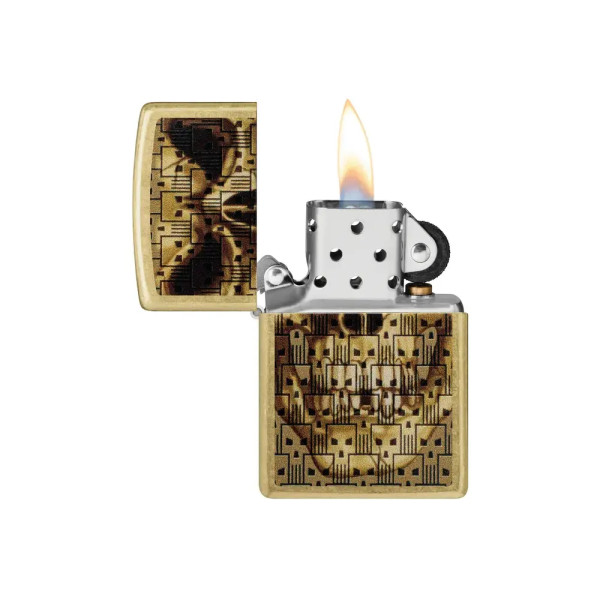 LIGHTER ZIPPO - SKULLS ON SKULLS DESIGN
