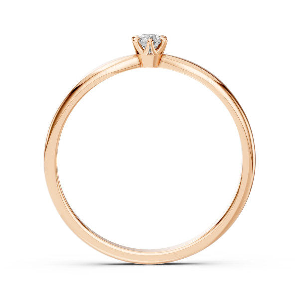 Cara пръстен с диамант 0.10 ct – ЗЛАТНО БИЖУ 14К K101-10040R(3.0)/14K