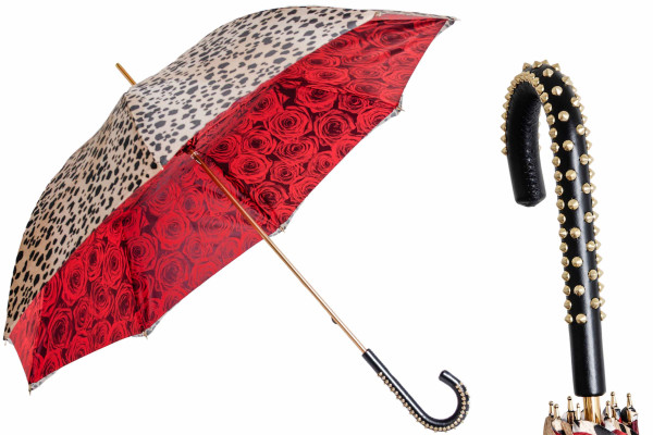 Pasotti women's umbrella Leopardo E Rose 189 50884-1411 H20