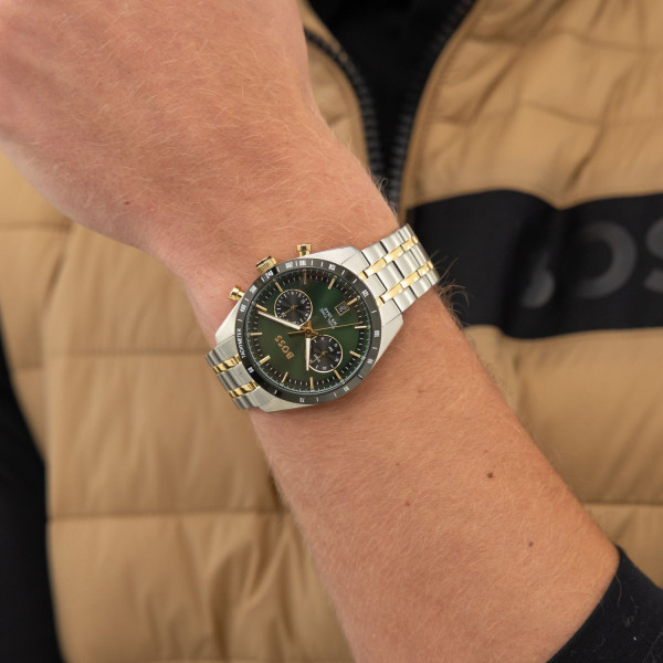 HUGO BOSS 1514287 мъжки спортно-елегантен часовник със зелен циферблат – classicwatches.bg