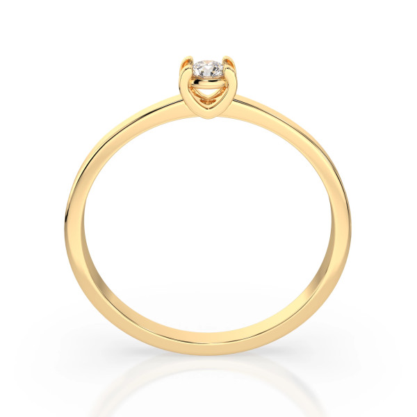 Cara пръстен с диамант 0.10 ct – ЗЛАТНО БИЖУ 14К K101-10022Y(3.0)/14K