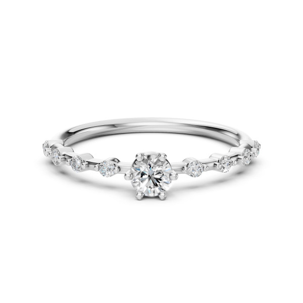 Cara пръстен с диаманти 0.30+0.16 ct GIA сертификат – ЗЛАТНО БИЖУ 14К K101-10144W(4.2)/14K