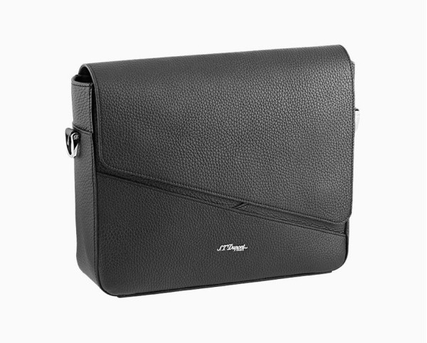 Чанта през рамо S.T.Dupont BLACK GRAINED NEO CAPSULE MESSENGER BAG 181244