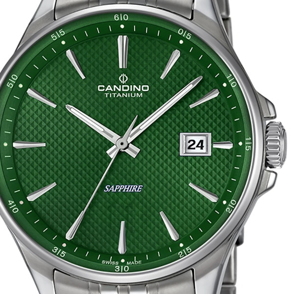 Мъжки швейцарски титаниев часовник candino c4606 c със сапфир стъкло classicwatches.bg
