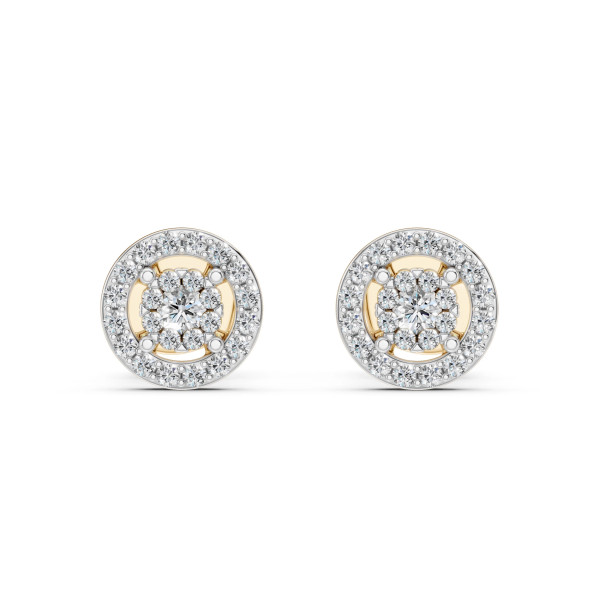 Cara обеци с диаманти 0.06+0.22 ct – ЗЛАТНО БИЖУ 14К K102-10018Y(2.0)/14K