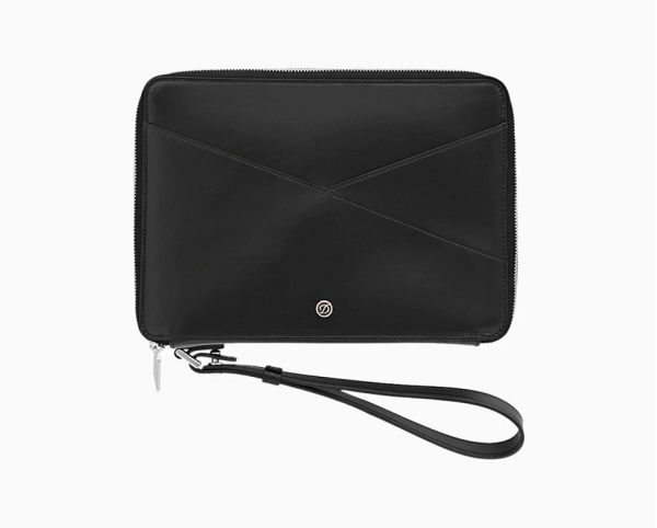 Калъф за 10 пишещи S.T.Dupont LINE D BLACK LEATHER CASE FOR 10 PENS 7112