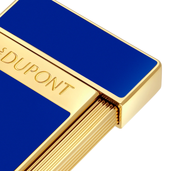 Запалка S.T.Dupont Biggy Blue Lacquer And Gold 25225
