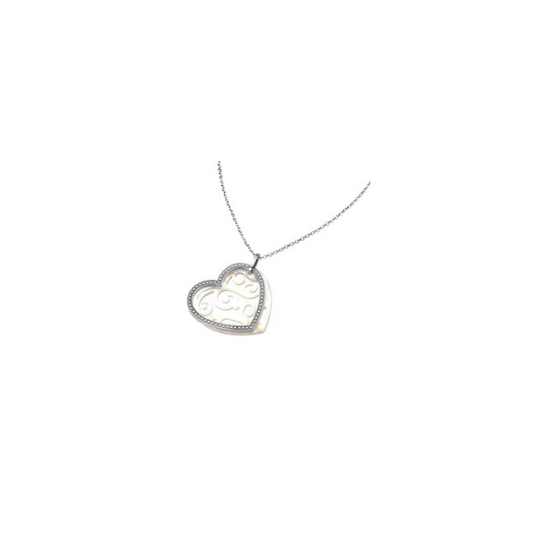 LOTUS STYLE WOMAN'S HEART STEEL NECKLACE LS1591-1/1