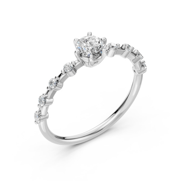 CARA Златен пръстен с диаманти 0.40+0.16 ct GIA сертификат K101-10190W