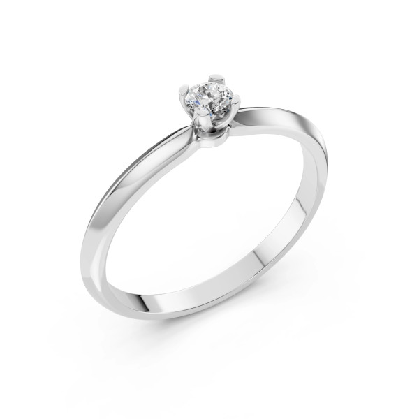Cara пръстен с диамант 0.15 ct – ЗЛАТНО БИЖУ 14К K101-10089W(3.4)/14K