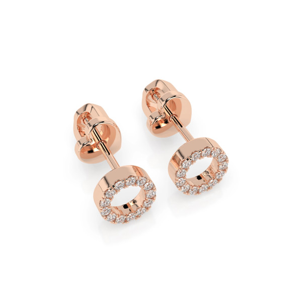 Cara обеци с диаманти 0.16 ct – ЗЛАТНО БИЖУ 14К K102-10055R/14K