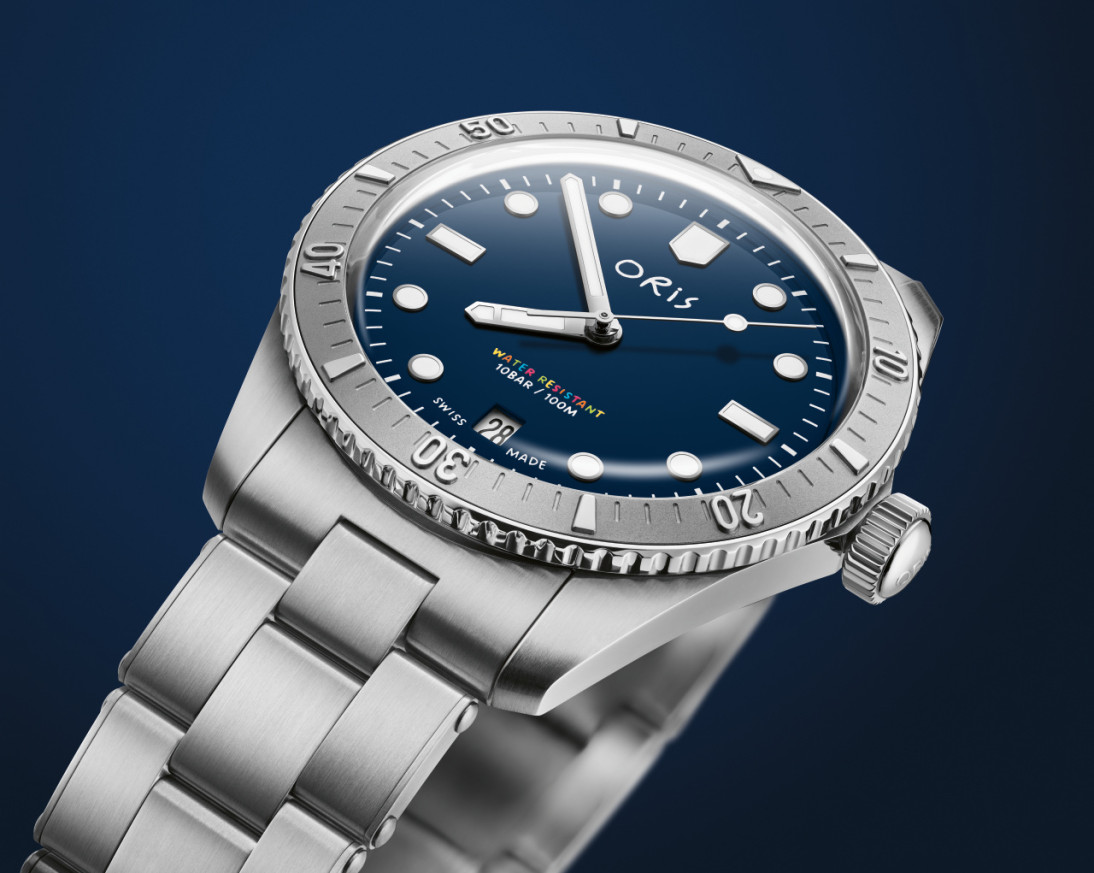 часовник мъжки автоматичен oris divers sixty-five lfp limited edition 01 733 7771 4085 със син циферблат ClassicWatches.bg
