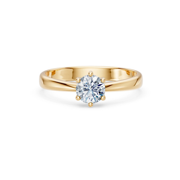 Cara пръстен с диамант 0.70 ct GIA сертификат – ЗЛАТНО БИЖУ 14К K101-10151Y(5.7)/14K