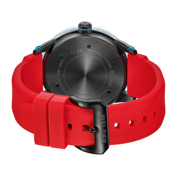 часовник welder 45 мм червена силиконова каишка classicwatches.bg