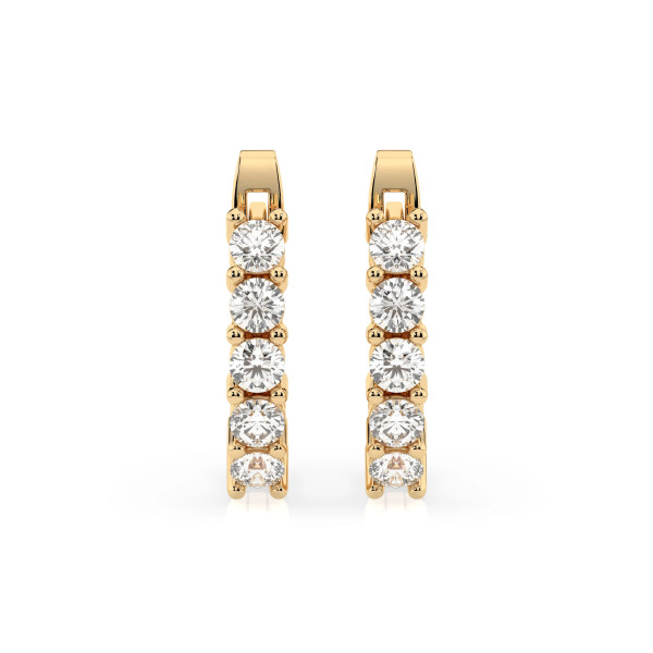 Cara обеци с диаманти 0.60 ct – ЗЛАТНО БИЖУ 14К K102-10098Y(2.5)/14K