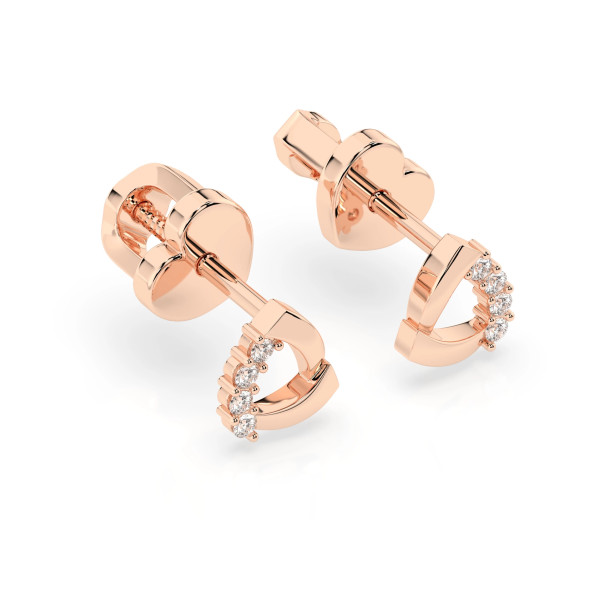 Cara обеци с диаманти 0.05 ct – ЗЛАТНО БИЖУ 14К K102-10061R/14K