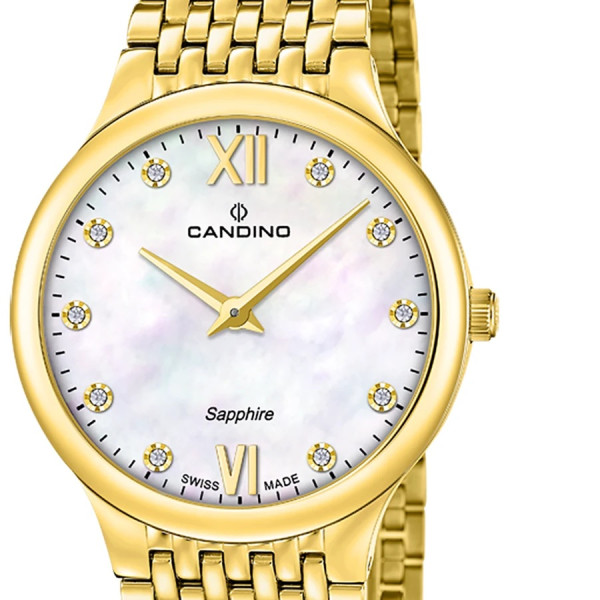 Дамски швейцарски часовник candino c4791 1 със сапфир стъкло classicwatches.bg
