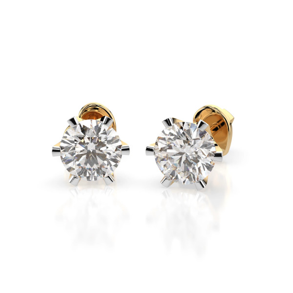 Cara обеци с диаманти 1.00 ct GIA сертификат – ЗЛАТНО БИЖУ 14К K102-10040/1Y(5.1)/14K