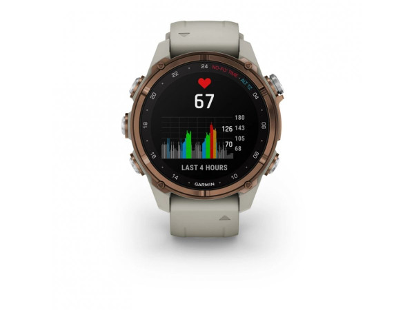 GARMIN DESCENT MK3I 43ММ BRONZE PVD ТИТАН С FRENCH GREY СИЛИКОНОВА КАИШКА 010-02753-14